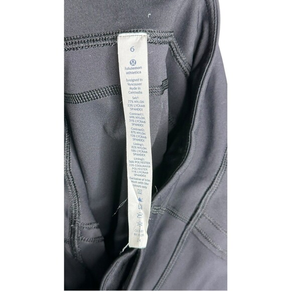 Lululemon Run Top Speed Crop, Black, Size 6 - Picture 7 of 7